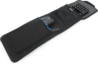 ENHANCE Keyboard Sleeve Travel Case for TKL Tenkeyless Compact Tournament eSports Gaming Keyboards (up to 15 Inches) - Rugged Neoprene Construction , Zipper Mouse Storage and Cable Storage Pouch