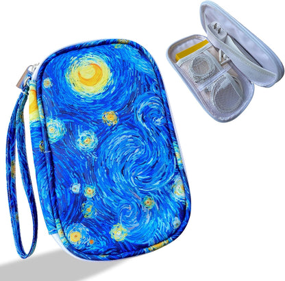 Electronics Organizer Travel Case, Cable Organizer Travel Essentials Tech Pouch,Suitable for Charger, Cable, Phone，Flash Drive,Bohemian leaves
