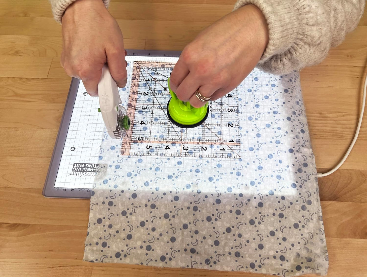 Cutterpillar Glow Elite Mini Light Board — LED Craft & Quilting Light Pad — Compact & Portable 10" x 13" Size — 4 Brightness Levels, Magnetic Base & Self-Healing Cutting Mat