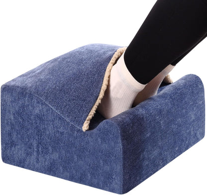 Foot Rest for Under Desk at Work,At Work Soft Ergonomic Footrest,Support Foot Pillow,Heel Chair,Leg Elevation Pillow,(Blue)