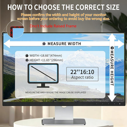 Hanging 15.6 Inch Laptop Privacy Screen Blue Light Screen Protector Anti Glare Anti-Scratch Laptop Privacy Screen Shield 15.6 Inch 16:9 Aspect Ratio
