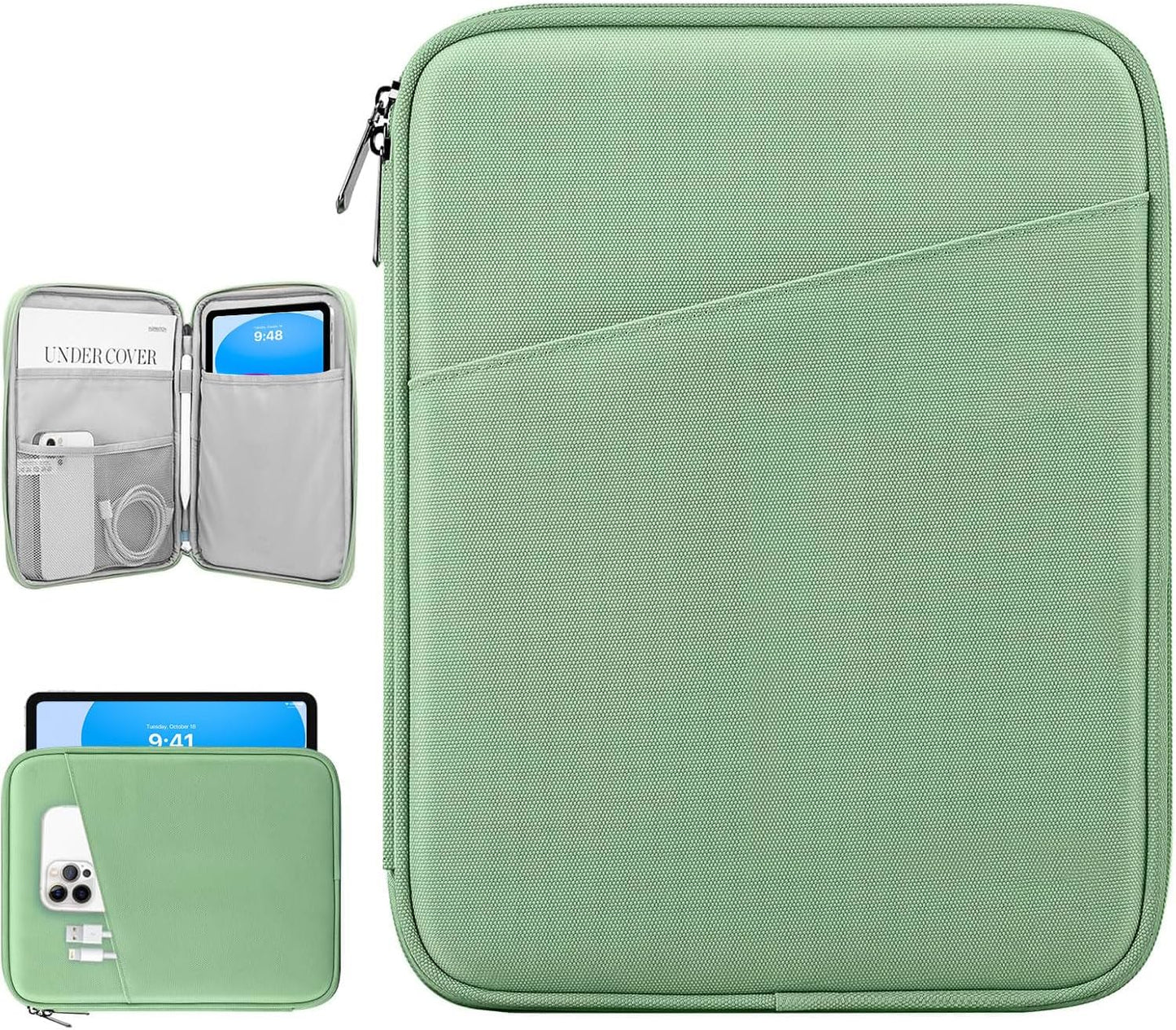 Dadanism 9-11" Tablet Sleeve Bag Carrying Case for iPad (A16) 11th Gen 11", iPad 10th Gen 10.9" Air 5/4, iPad Air M4/Pro 11", iPad 9/8/7th, Galaxy Tab A11+ Plus 11", Remarkable 2 10.3", Black