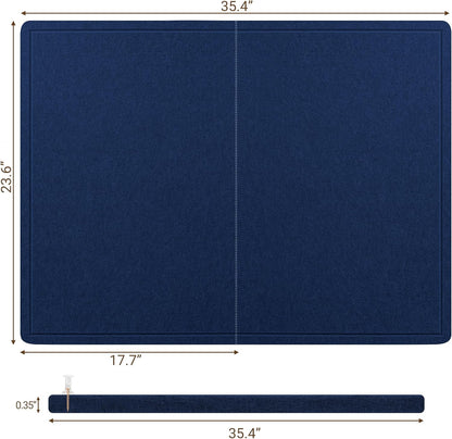 AKTOP Bulletin Board, 24" x 16" Foldable Felt Notice Pin Board for Wall, Decorative CorkBoard Photo Display Board with Self-Adhesive Tape, Vision Board Cork Board Alternative with 25 Pushpins - Latte