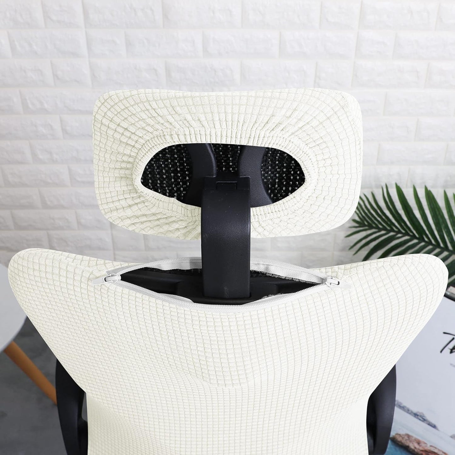 FORCHEER Office Chair Armrest Covers 12-15 Inch Velvet Elastic Black Arm Rest Covers for Desk Computer Chairs Washable
