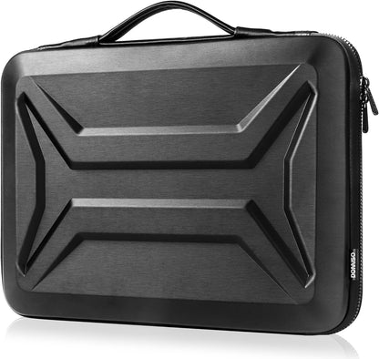 DOMISO 15.6-16 Inch Laptop Hard Case, Waterproof Shockproof Hard Shell Laptop Sleeve Protective Carrying Case with Retractable Handle for Macbook Pro/Lenovo IdeaPad Legion/HP ENVY/Dell XPS,Black