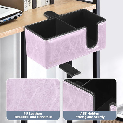 Desk Cup Holder Clip on Pen Holder Headphone Hanger Headset Stand Rotatable Clamp Hook Under Desk (Black)
