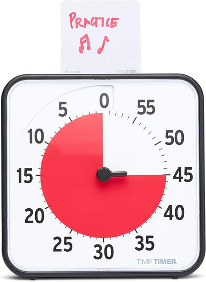TIME TIMER 12 inch Visual Timer 60 Minute Kids Desk Countdown Clock with Dry Erase Activity Card, Also Magnetic for Classroom, Homeschooling Study Tool, Task Reminder, Home and Kitchen Timer
