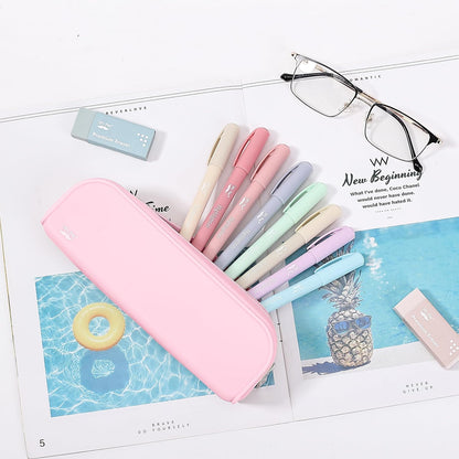 Mr. Pen- Silicone Pencil Case, Aesthetic Pencil Bag for Women, Makeup Pouch, Multifunctional Pouch for Stationery, Cosmetics and Electrical Goods Storage