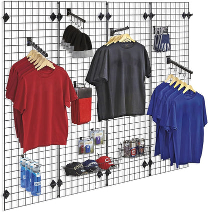 Grid Wall Commercial Grade Gridwall Panels – Heavy Duty Grid Panel for Any Retail Display Wall Grid 2' Width x 6' Height, White (Pack of 3)