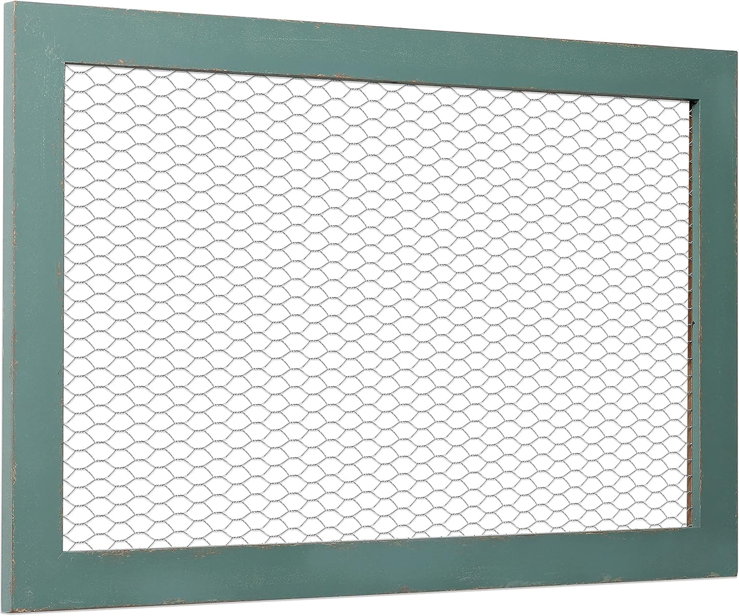 SOFE Farmhouse Memo Board Chicken Wire Frame, Black Large Bulletin Boards for Walls, Hanging Photo Display Board or Jewelry Organizer Wall Grid Panels, Decorative Vision Board for Desktop Office