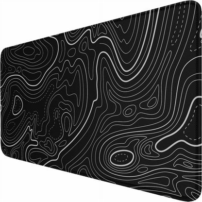 Large Extended Gaming Mouse Pad with Stitched Edges, (31.5X15.7In) Durable Non-Slip Natural Rubber Base, Waterproof Computer Keyboard Pad Mat for Esports Pros/Gamer/Desktop/Office/Home-Black