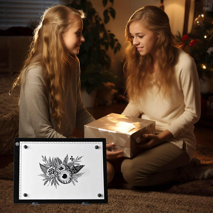 Yescom Portable A4 LED Light Pad with USB Power 14"x10" LED Light Box for Tracing Light Pad Dimmable for Art Diamond Painting Light Board Drawing Sketching Tattoo Animation