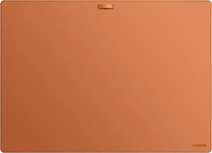 Leather Desk Mat Cable Organizer 23.6" x 17" | Premium Black Vegan Leather Desk Protector Blotter Mouse Pad with Felt Non Slip Bottom for Home Office