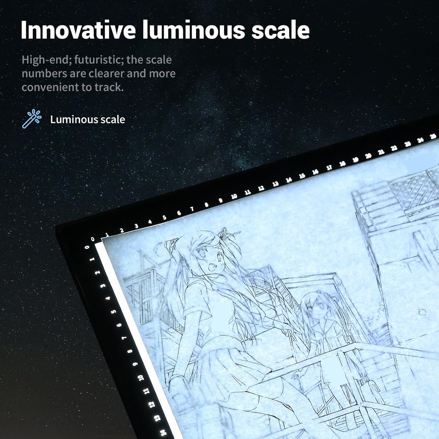 ColorWeaveArt A2 LED Light Pad for Diamond Painting – Tracing Light Box with 10 Levels/Stepless Dimming, Bright LED Light Board for Sketching, Drawing, and Diamond Art Kits for Adults & Kids