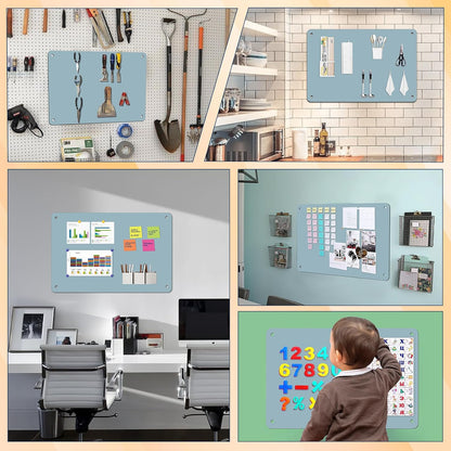 2Pack Magnetic Board 17.5" x 11.4" Magnet Bulletin Board is Suitable for displaying Notes, Photos,Magnetic Letters,Suitable for Walls, refrigerators, cabinets, etc