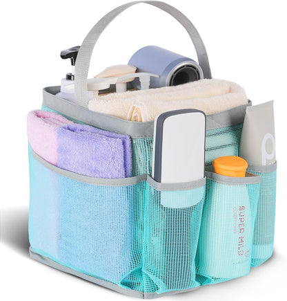 EUDELE Mesh Shower Caddy Portable for College Dorm Room Essentials, Shower Caddy Dorm with 8-Pocket Large Capacity for Beach, Swimming, Gym, Travel essentials
