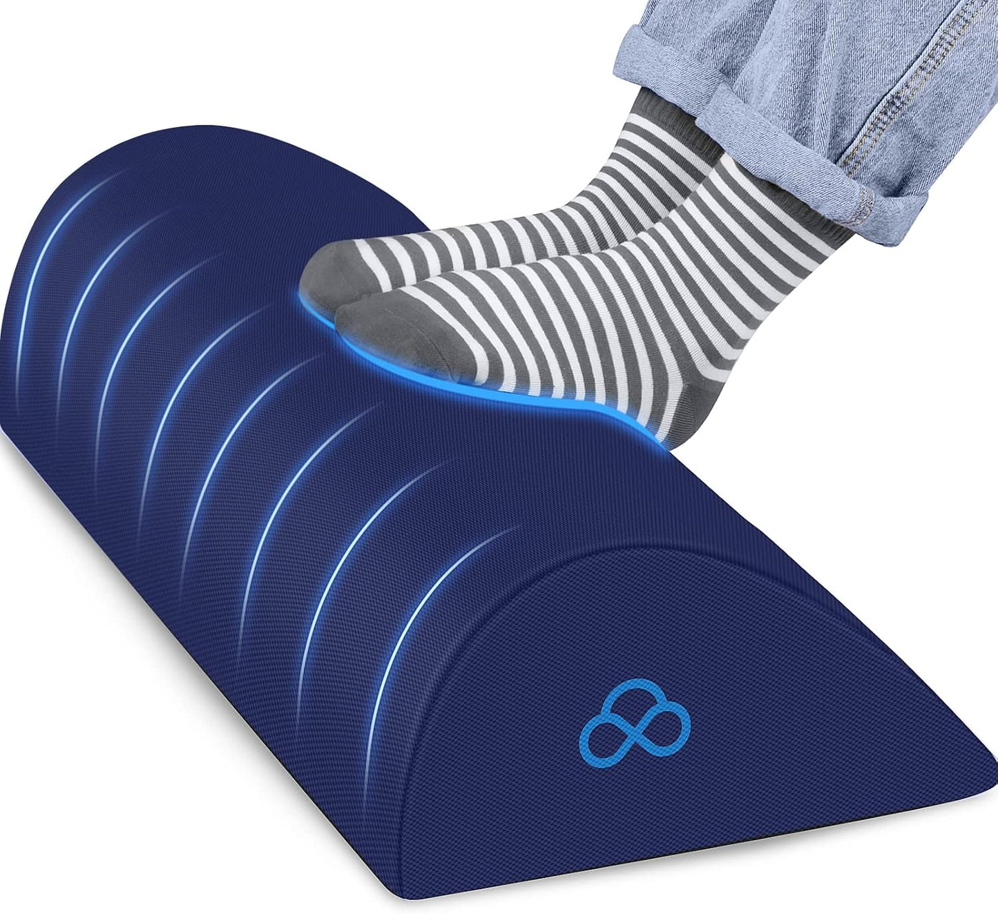 StepLively Foot Rest Ergonomic Pillow for Under Desk at Work, Anti-Fatigue Footrest Support Pillow for Fatigue & Pain Relief, Comfortable for Office Chair, Car Seat & Gaming Chair - Black