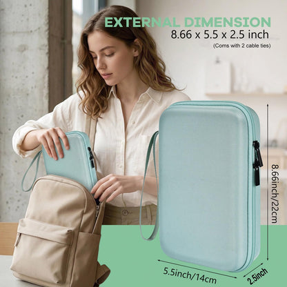 Hard Travel Electronic Organizer Case for MacBook Power Adapter Chargers Cables Power Bank Apple Magic Mouse Apple Pencil USB Flash Disk SD Card Hard Drive Waterproof Shockproof Carrying Bag, Black