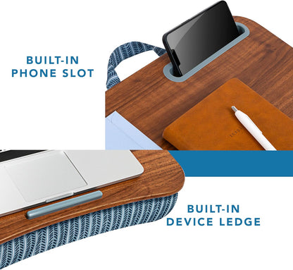 LAPGEAR Designer Lap Desk with Phone Holder and Device Ledge - Arrow Stripes - Fits up to 15.6 Inch Laptops - Style No. 45411