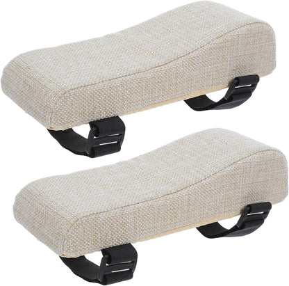 SEWACC 2pcs Office Chair Armrest Pads Adjustable Ergonomic Armrest Cushion for Gaming Desk Chairs - Washable Elbow Pillow with Non-Slip Strap for Home Office