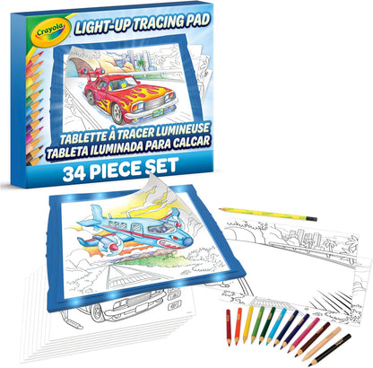 Crayola Light Up Tracing Pad Pink, Best Birthday Gifts for Girls & Boys, 6, 7, 8 Year Olds, Kids Toys, Light Box Art Kit for Kids [Amazon Exclusive]