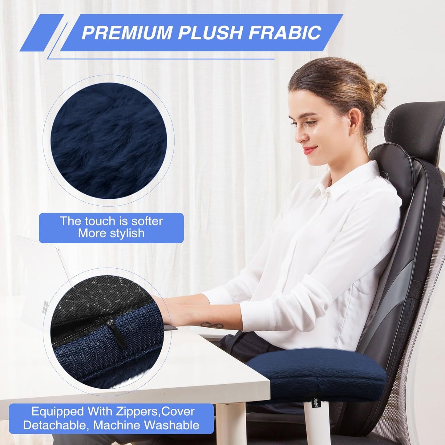 SPRING SEAON Office Chair Arm Covers Plush Office Chair Arm Pads Premium Memory Foam Gaming Chair Armrest Cushion Provide Cushioning for Elbows and Forearms 2 Pack Arm Chair Covers for Arms (Pink)