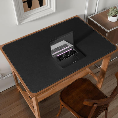 Mydours 40" x 20" Extra Large Desk Mat, PU Leather & Cork Desk Pad, Large XXL Desk Mouse Pad for Workstation, Office, Home, Computer Desk Mat with Keyboard & Mouse (Black)