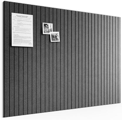 Bumusty Large Cork Board Alternative-48 x 36" Felt Bulletin Board Tiles, with 30 Pushpins, 70 Adhesive Tabs, Fine-Stripe 12-Pack, Cork Boards for Office Push Pin Board Felt Board-Oatmeal