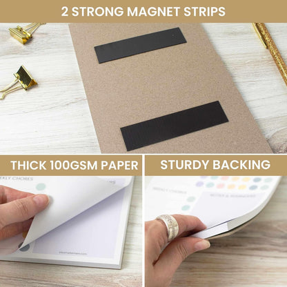 bloom daily planners Magnetic Chore Chart Planning Pad - Daily & Weekly Habit To Do Tracker - Family Organizer and Responsibility Reward System - 60 Sheets - 6” x 9”, Pastel