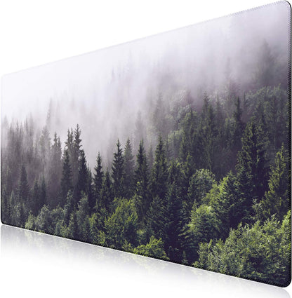 iCasso Desk Cover Mat, Office Mouse Pad, Desk Protector Mat, Extra Large Matt for Desktop,Anti-Slip XXL Big Mousepad with Stitched Edges for Computer Keyboard Retro Black - Colors A