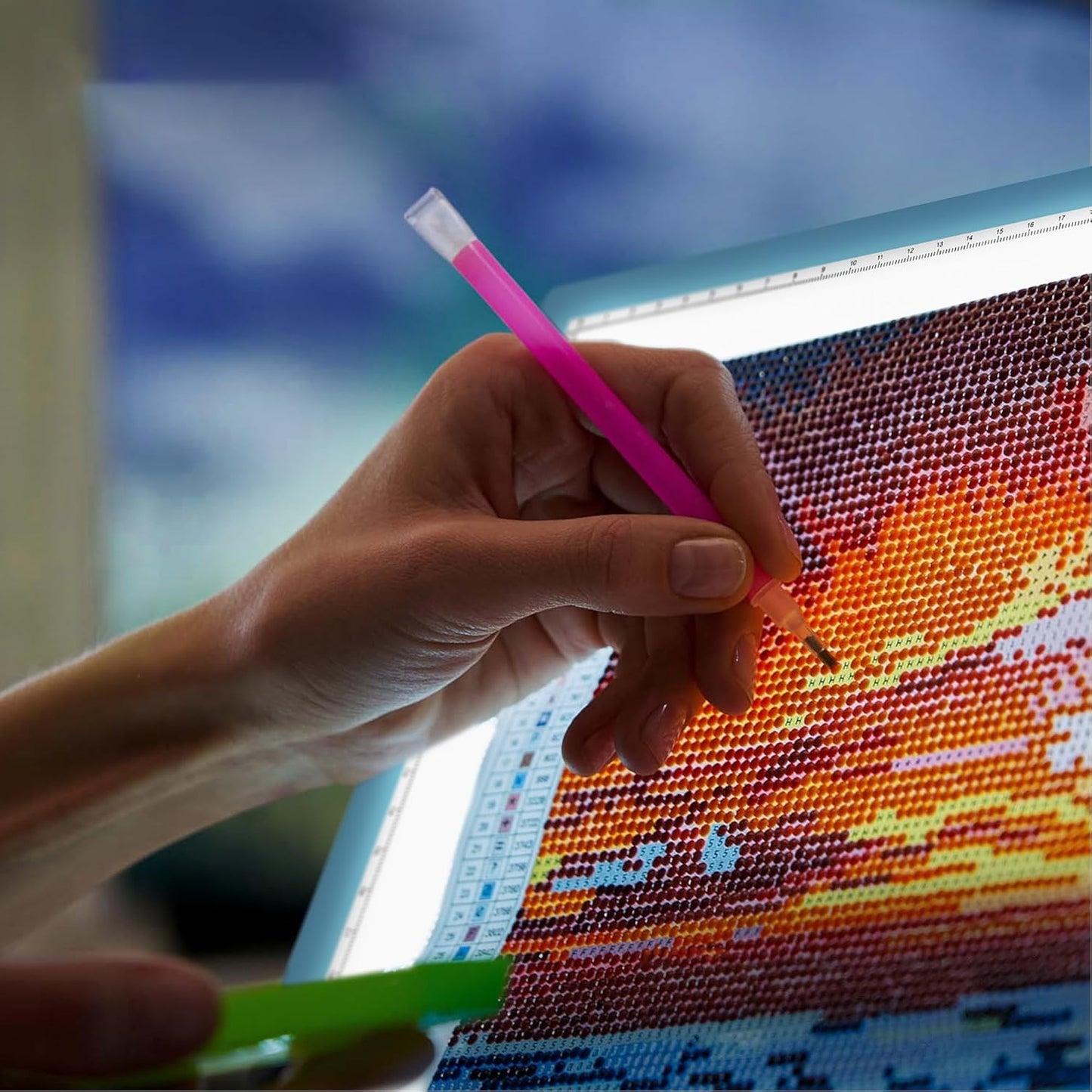 iVyne Rechargeable A4 Light Pad for Tracing & Weeding - LED Light Board for Weeding Vinyl - for Cricut Vinyl Weeding Tools - Ultra-Thin & Portable - Perfect for Artists & Crafters - Pink