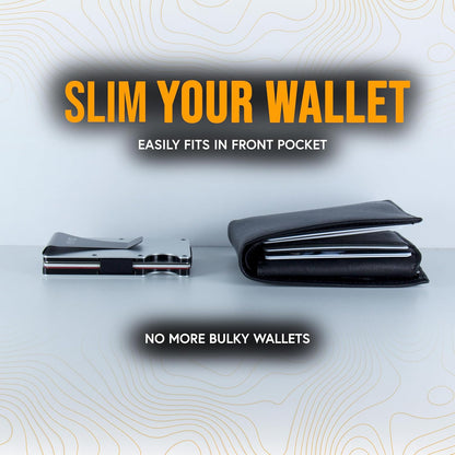 VIVID Carbon Fiber AirTag Wallet for Men - Slim, Modern, RFID Blocking, Scratch Resistant, Credit Card AirTag Holder, Easy Access Cards, Money Clip, Mens Wallet (Carbon Fiber)