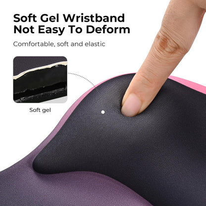 EooCoo Ergonomic Mouse Pad with Gel Wrist Rest Support, Middle Concave Design for Natural Wrist Alignment, Non-Slip Base Mousepad for Laptop, Computer, Office Desk Accessories, Carpal Tunnel Syndrome