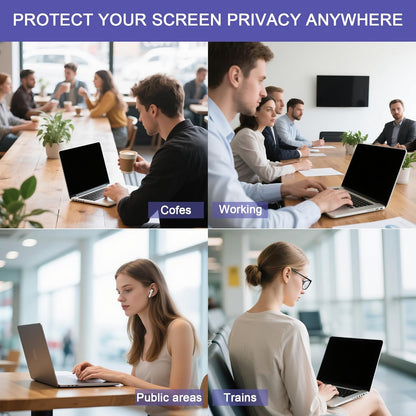 2 Pack Magnetic Hanging Computer Privacy Screen 24 Inch for 16:9 Widescreen Monitor, Removable Privacy Screen Anti Glare Blue Light Computer Screen Privacy Shield, Anti-Scratch 24in Protector Film