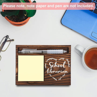 Inspirational Motivational Gifts, Encourage Gifts, Recovery Gifts, Little Reminders Sticky Note Holder, Post-it Note Dispenser for Desk, Wooden Post-it Note & Pen Holder 6.5" x 4.7" - FTA121