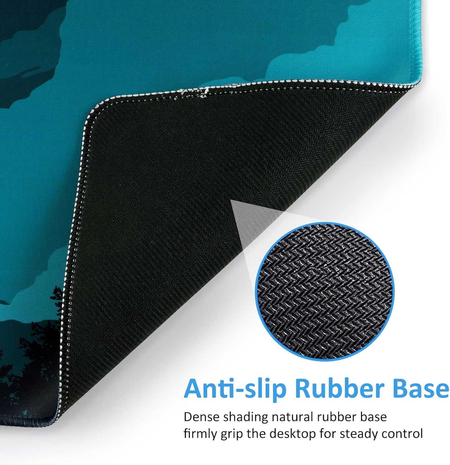 iCasso Desk Cover Mat, Office Mouse Pad, Desk Protector Mat, Extra Large Matt for Desktop,Anti-Slip XXL Big Mousepad with Stitched Edges for Computer Keyboard Retro Black - Colors A
