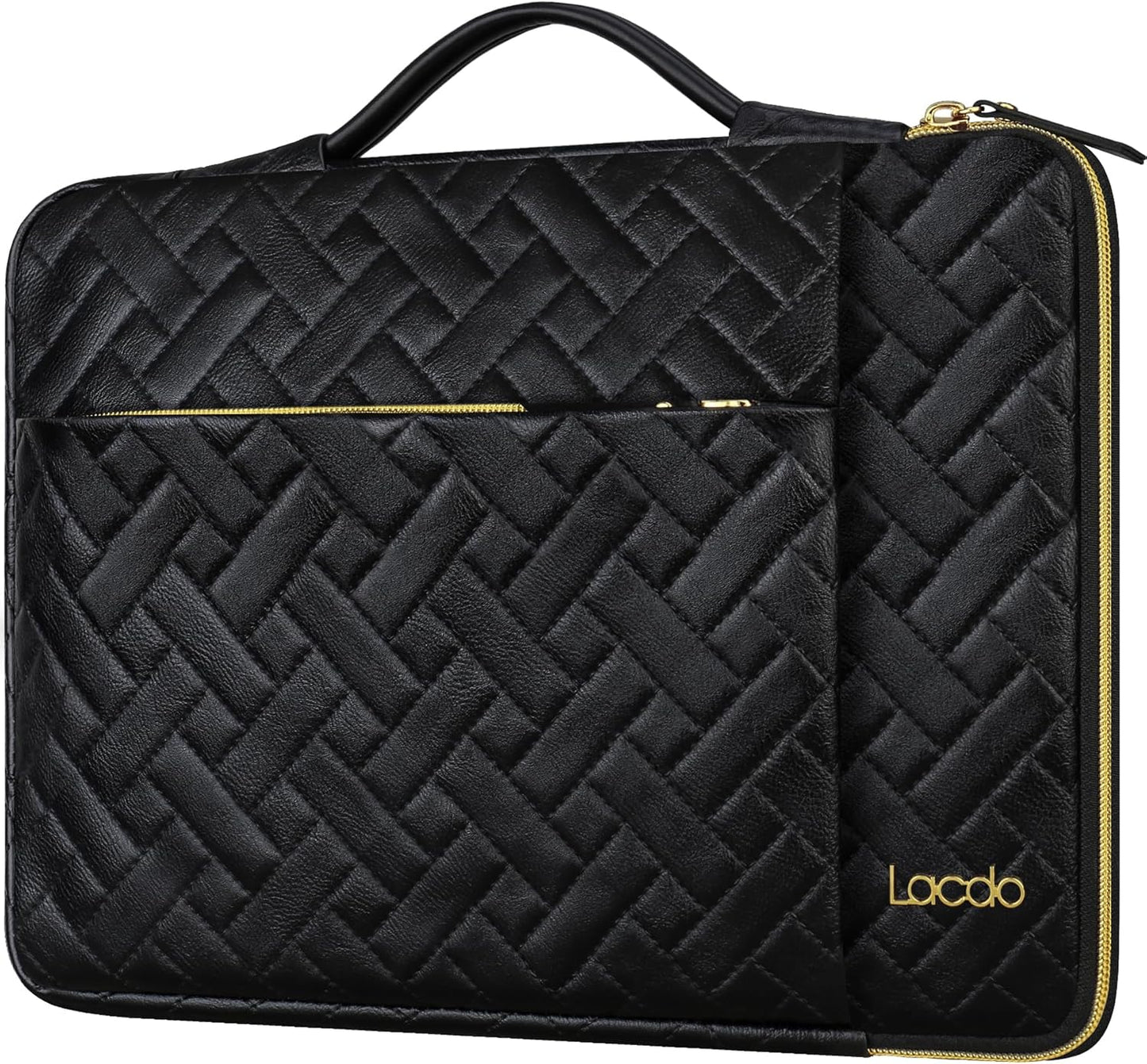 Lacdo 360° Protective 16 Inch Laptop Sleeve Case for 16 Inch HP Lenovo ASUS Acer Dell Laptop/HP Pavilion Envy/Lenovo ThinkPad IdeaPad/Acer Swift/ASUS Vivobook/Dell Computer Bag, Black