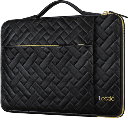 Lacdo 360° Protective 16 Inch Laptop Sleeve Case for 16 Inch HP Lenovo ASUS Acer Dell Laptop/HP Pavilion Envy/Lenovo ThinkPad IdeaPad/Acer Swift/ASUS Vivobook/Dell Computer Bag, Black