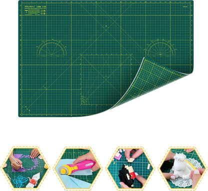 Self Healing Cutting Mat A3 12"x18" – Double Sided 5-Ply Craft Mat for Sewing, Quilting, Fabric, Scrapbooking – Pink/Purple