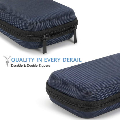 Portable Protection Hard EVA Case for External Battery, Cell Phone, GPS, Hard Drive, USB/Charging Cable, Small Carrying Bag Mesh Inner Pocket, Zipper Enclosure, Universal Travel Pouch Bag