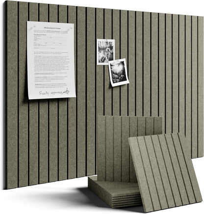Fluxynara Large Felt Bulletin Board 48" x 36" Cork Board Alternative-12 Pack with 70 Safe Removable Adhesive Tabs, Cork Boards for Walls Cork Board for Home Office Classroom Pin Board (Oatmeal)