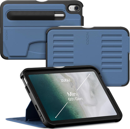 Zugu Case for 2024 iPad mini 7 & 2021 iPad mini 6, Slim Protective Case, Apple Pencil Pocket, 5 ft. Drop Protection, Secure 7 Angle Magnetic Stand, Sleep/Wake Cover (A17 Pro, A2567, A2568, A2569)