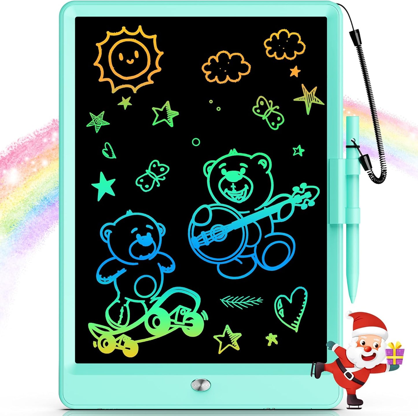 Bravokids 12 Inch LCD Writing Tablet for 3 Year Olds - Electronic Drawing Pad and Doodle Board as Educational Birthday Gifts for Girls and Boys (Pink)