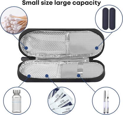 MOSLA Insulin Cooler Travel Case with 2 Reusable Ice Packs for Insulin Pen Portable Medical Cooler Bag for Diabetes and Other Diabetic Supplies for The Daily Life and Trip