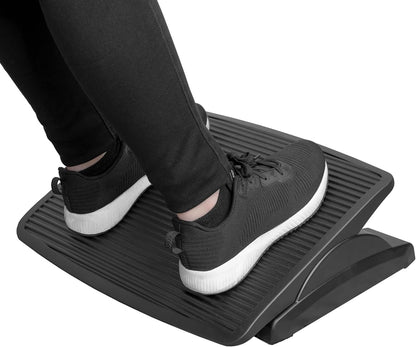 Mount-It! Under Desk Footrest, Adjustable Foot Rest Under Desk with 3 Tilt Positions, Large Non Slip Office Foot Rest with Massaging Surface, Ergonomic Foot Stool Under Desk for Home or Office