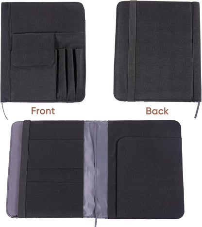 Journal Notebook Cover for Work, Journaling Notebooks Protector - Portfolio Organizer Compatible with Rocketbook Fusion, with Pen loop, Business Card Holder, File Pocket for accessories