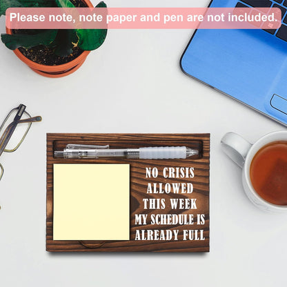 Inspirational Motivational Gifts, Encourage Gifts, Recovery Gifts, Little Reminders Sticky Note Holder, Post-it Note Dispenser for Desk, Wooden Post-it Note & Pen Holder 6.5" x 4.7" - FTA121