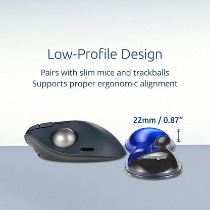 Kensington Slim Duo Gel Mouse Wrist Rest Support Cushion for Low Profile Mice & Trackballs, Ergonomic Mouse Wrist Support for Pain Relief, Comfortable Non-Skid Gel, Gray 7.56" x 2.83" x 0.87" K62438NA
