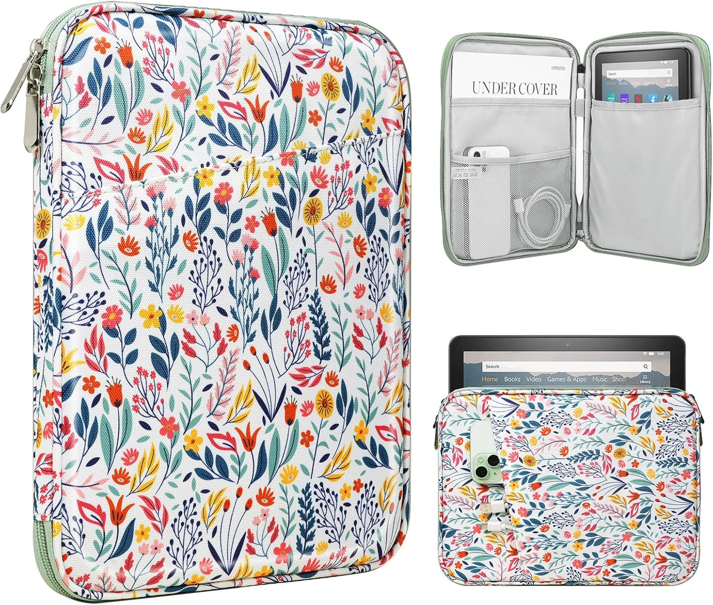 TiMOVO 9-11" Tablet Sleeve Bag for iPad 11-inch A16 2025, iPad 10.9"/10.2"| Air 11 Inch/5th/4th Gen. 10.9", Galaxy Tab A9+/A11Plus 11", Protective Bag with Pocket, Black