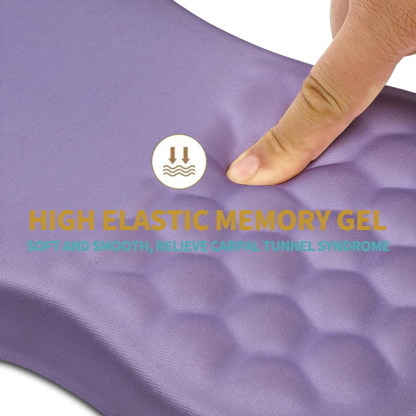 Hokafenle Ergonomic Mouse Pad Wrist Support with Massage Design, Wrist Rest Pain Relief Mousepad with Memory Foam&Non-Slip PU Base, Mouse Pads for Wireless Mouse & Desk (12x8 inch,Black)